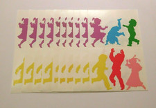 Mrs Grossman's Stickers Lot of 10 Sheets Kids Dancing Playing 1988 Vintage HTF