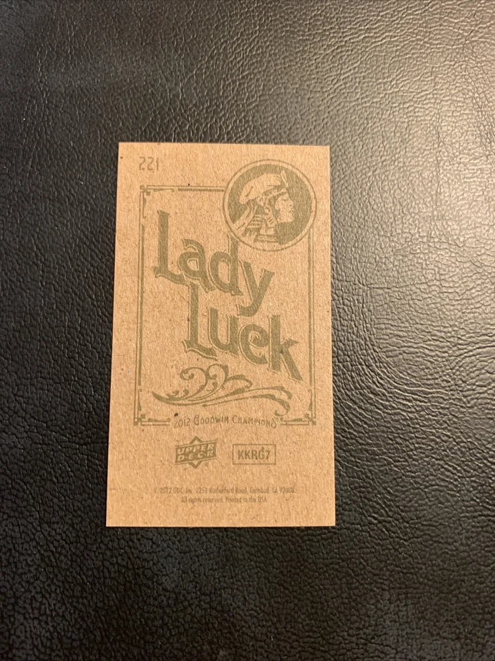 #221 Willie Rosario 2012 Goodwin Champions mini Lady Luck ,upper deck B38 - Image 2 of 2