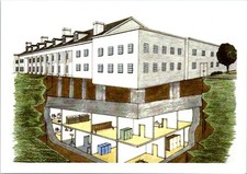 Postcard Greenbrier Resort Bunker WV Wing White Sulphur Spring WV C140