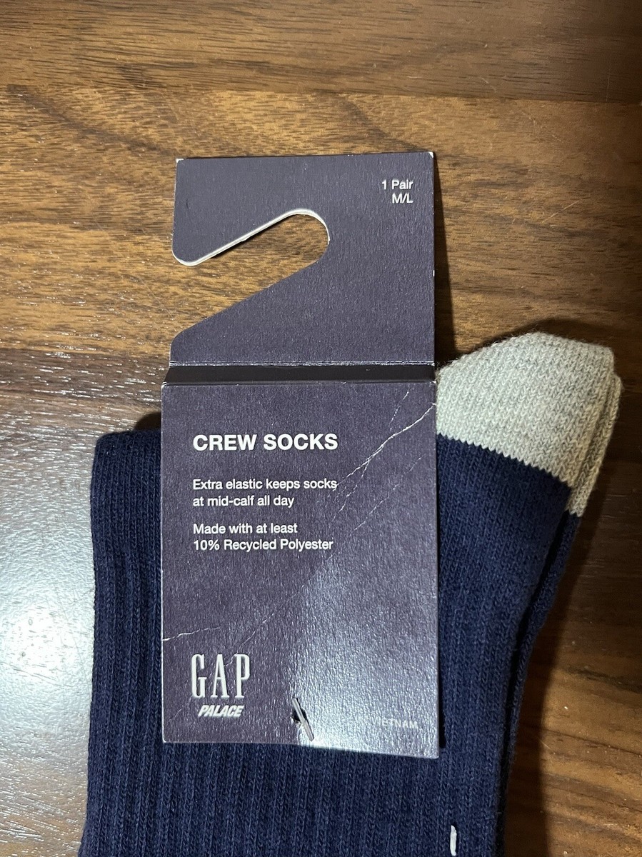 ★24SS 入手困難★PALACE x Gap Crew Socks Palace x Gap Crew Sock in Navy Men's Size M/L Spring 2024