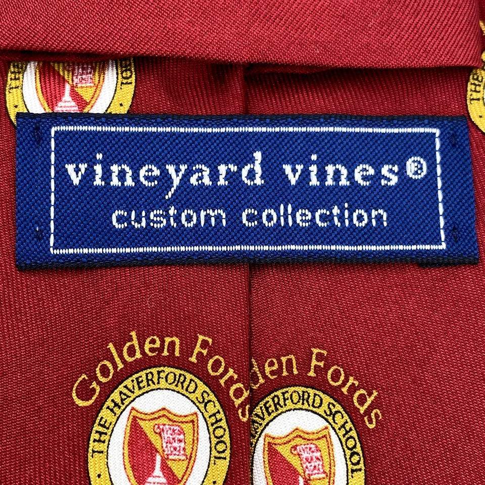 Corbata de seda para hombre Vineyard Vines Haverford Corpcore Preppy años 90 carrera academia Foto 3 de 4