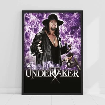 BEAUTIFUL GAME Impresión de la WWE - Póster de The Undertaker Purple Flames arte de pared de lucha libre