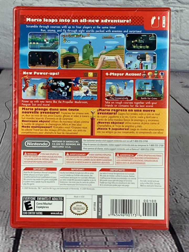 New Super Mario Bros. Wii (Nintendo Wii, 2009) Brand New Factory Sealed - Image 2 of 4