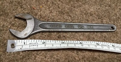 ASAHI Tools  17 Forged Steel Open End Wrench SN5 D-06 JAPAN Vintage