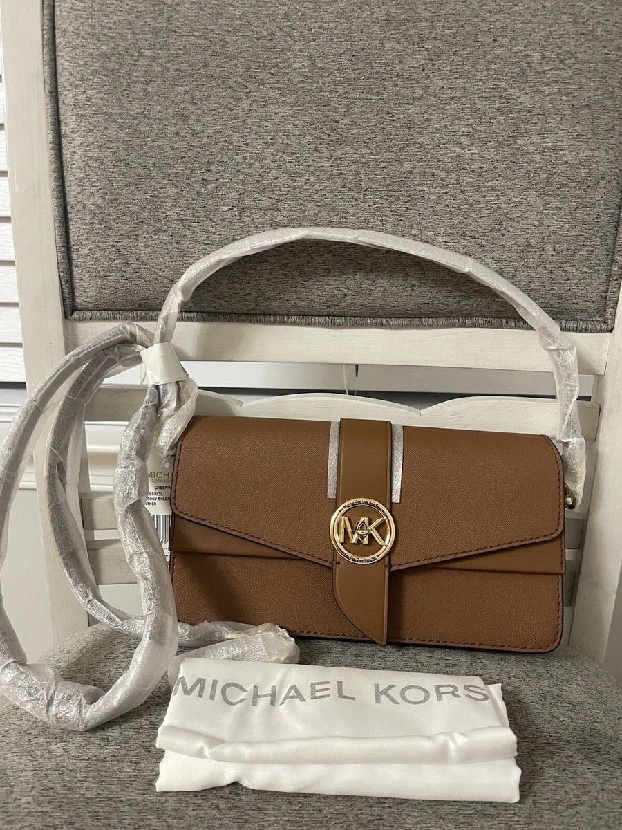 Michael Kors Greenwich Medium Saffiano Leather Shoulder Bag