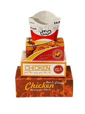 FRIED CHICKEN TAKEAWAY BOXES FOOD CATERING SHOP RECTANGLE DIFFERENT SIZES PACKS