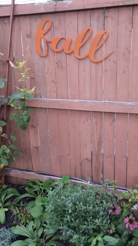Fall Metal Word Sign Distressed Primitive Fall Decor Industrial Wall Art Farm - Picture 2 of 10