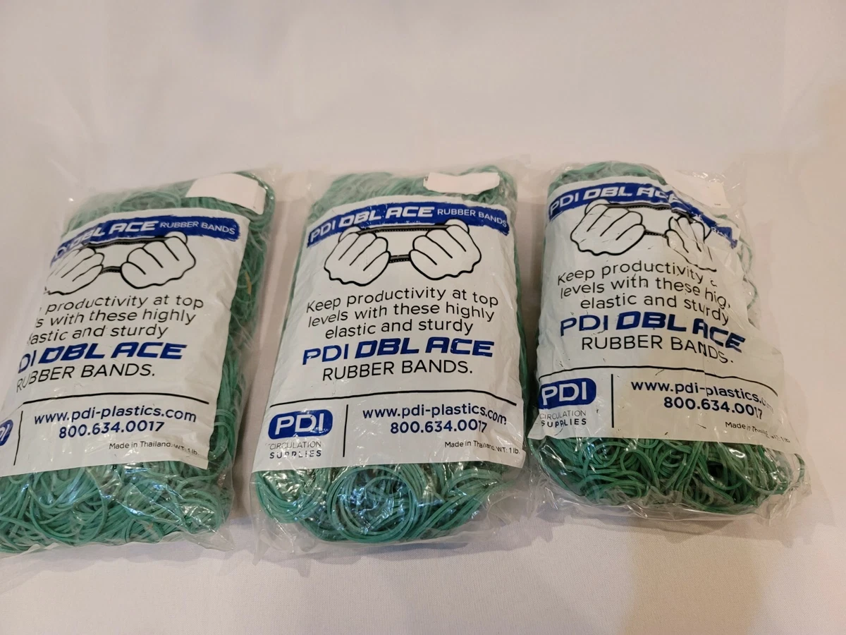 PDI DBL Ace Rubber Bands Size 16 Sturdy Bulk Wholesale 3 Packs 3.2 lbs Total