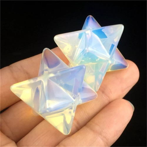 1pc AA++Carved Opalite Merkaba Star Quartz Crystal Pendant Reiki Healing - Picture 4 of 10