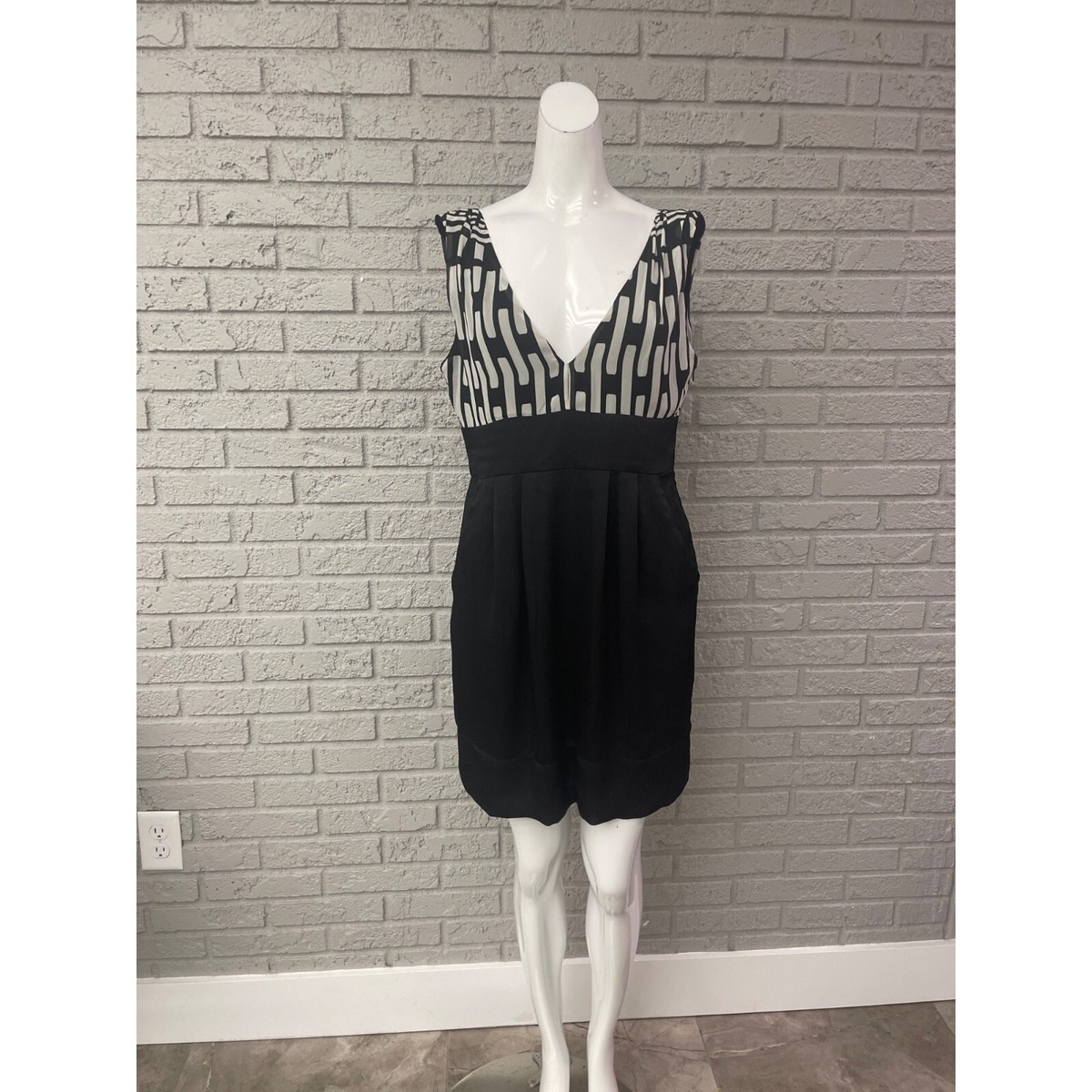 bcbgeneration black and white dress BCBGeneration Black and White Mini Dress