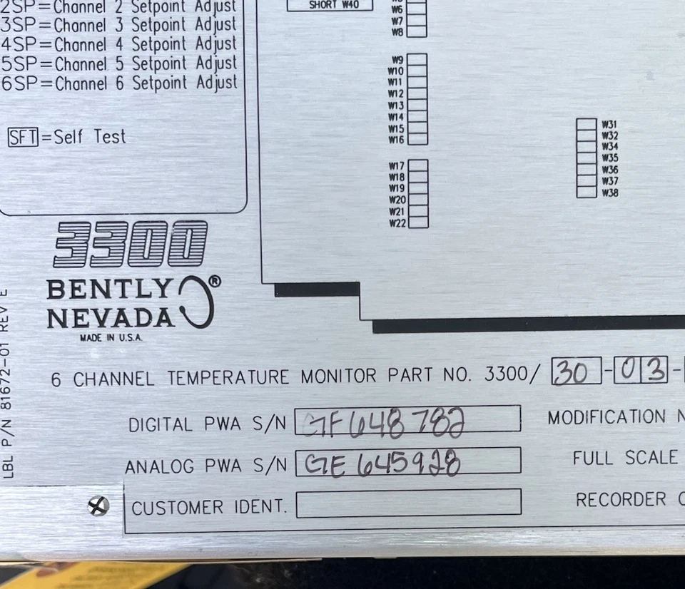 BENTLY NEVADA 3300 / CH. TEMP MONITOR / 78581-01A. 3300/30-03-03-00-00-00 NEW - Image 2 of 4