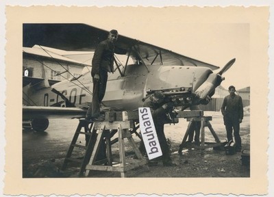 Böblingen Flugplatz Flugzeug Arado leichter Bruch Reparatur  1936 (2783n)