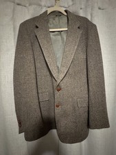 Vintage Levi Strauss Tailored Classics 100 Wool Herringbone Blazer Mens Large