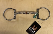 Myler Sweet Iron Comfort Snaffle Western Dee with Copper Roller Bit - 5" MB03
