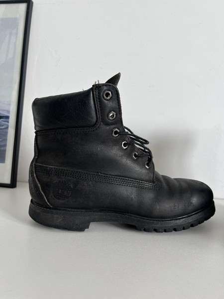 Women Timberland Boots Black Leather 39 #N6JL