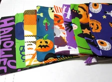 Halloween Dog Pet Bandanas Lot 9 Different Designs Adjustable Tie On One Size
