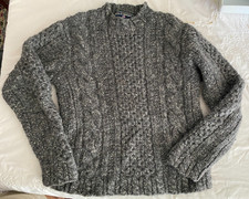 QUIET LUXURY Polo Sport Ralph Lauren Vintage Cable Knit Sweater 100 Wool - S