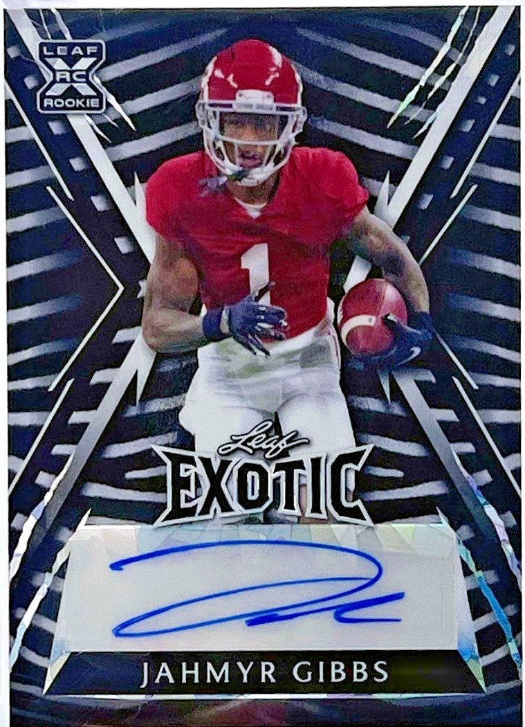 2023 Leaf Exotic - Jahmyr Gibbs #BA-JG1 Zebra Crystals /9 (AU, RC