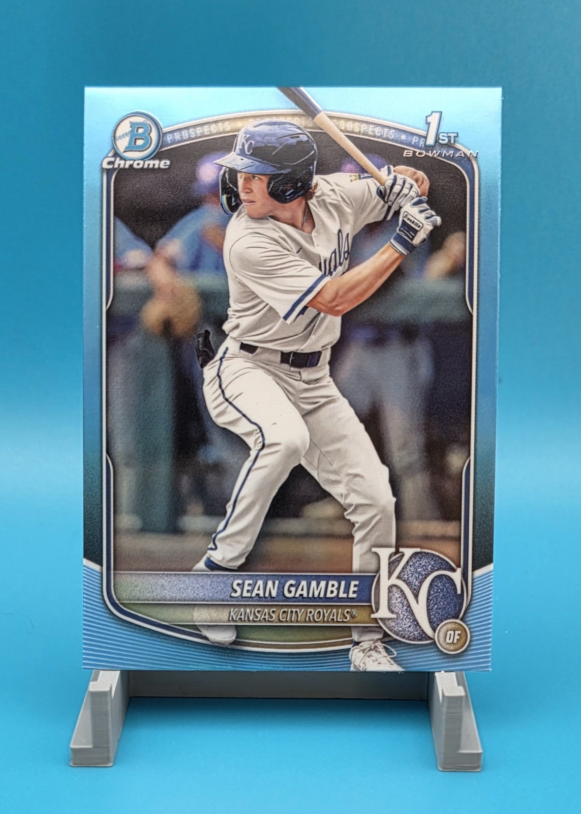 Sean Gamble 2025 Bowman Draft #BDC-178 Chrome Sky Blue Refractor