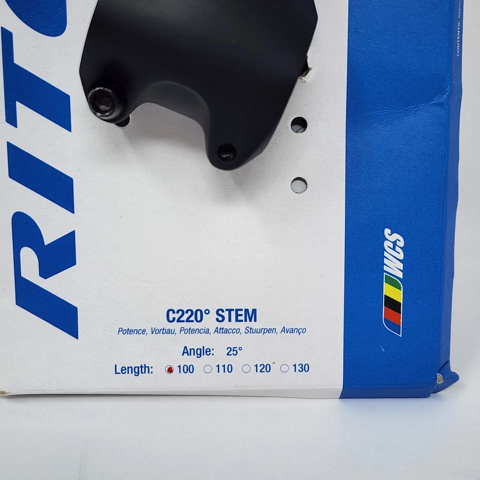 Ritchey WCS C220 25D Stem 31.8 mm Bar Clamp, 100 mm Length, +/-25 Degree, Black - Image 2 of 4