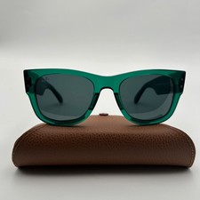 NEW RB0840S 51-21 Ray-Ban Mega Wayfarer Transparent Green Frame Gray lens