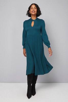 Wallis Teal Knitted Dress Womens Casual Dresses