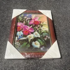 VTG. HUMMINGBIRDS TRIPLE IMAGES 3-D FRAMED PICTURE LEE'S HOLOGRAPIC NEW
