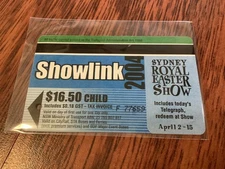 SHOWLINK MAGNETIC-STRIPE BUS TRAIN FERRY TICKET ROYAL EASTER SHOW 77659 2004