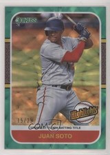 2021 Panini Donruss Highlights Green 15/25 Juan Soto #HI3 5w7