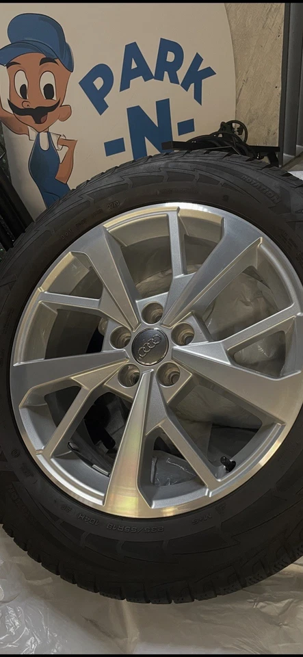 4 Neuwertige Original Audi MS Reifen Mit Alu Felgen, 235/55R18… - Bild 2 von 3