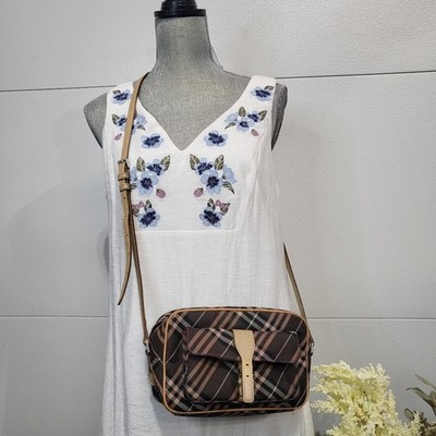 Authentic Burberry London Blue Label Label Nova Check Crossbody
