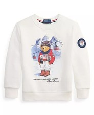 NWT Polo Ralph Lauren Team USA Bear Size 5 Boys White Sweatshirt Olympic Games