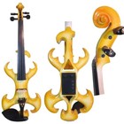 Golden Yellow Electric Violin 4/4,Hand made, Good sound, Free case bow cable