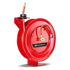 Powerbuilt 642228 - Heavy Duty Auto Retracting Air Hose Reel with 3/8" x 50'