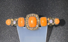 Carved carnelian hair clip for women