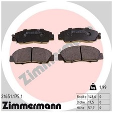 Satz Bremsbeläge Bremsklötze vorne für Honda HR-V GH Integra DC Legend | 2461