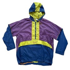 Vintage Nike 90s Center Swoosh Windbreaker Jacket 1/2 Zip Size XL