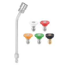 1Pcs 8.5 in Pressure Washer Extension Wand 30° Curved Rod, 1/4" Quick Connect