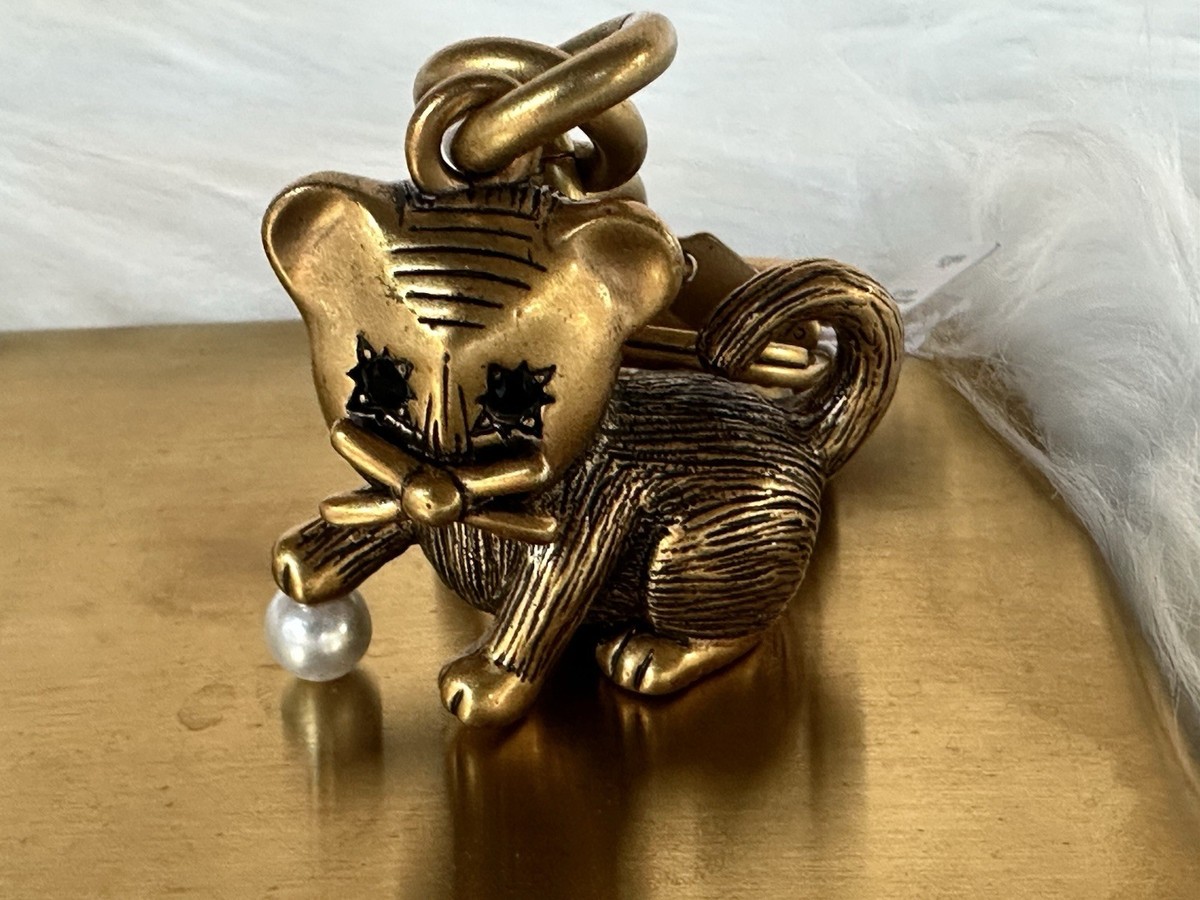 キーホルダー・キーリング Coach Creatures Kitten Cat Key Fob CC569 Coach NWT Creatures Kitten Kitty Cat Bag Charm Key Fob CC569