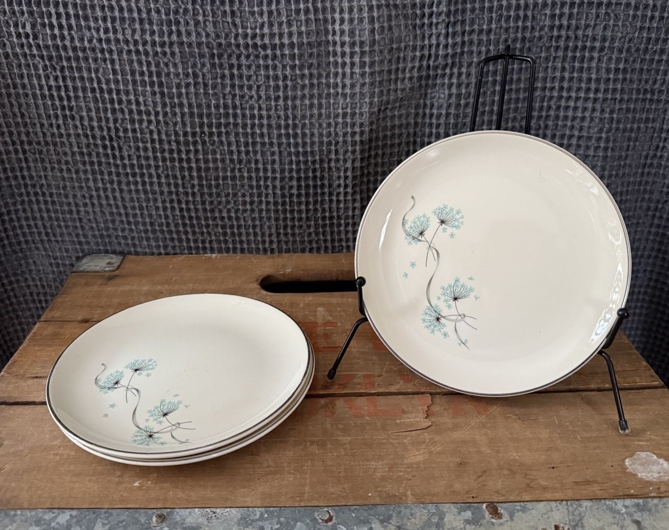 Set of 3 Vintage Taylor, Smith & Taylor (TS&T) Bread & Butter Plates MCM 1950’s