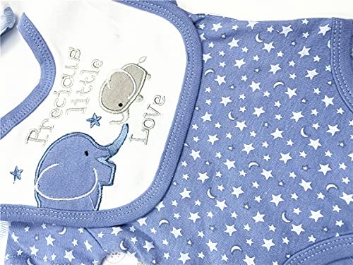 Reborn Dolls Baby Boy Clothes 5 Pcs Set Elephant Clothing for 20-22 Inch Blue22