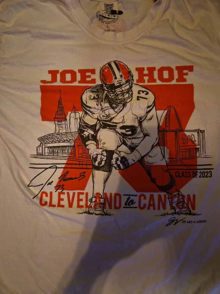 Hall Of Fame Joe Thomas #73 Cleveland Browns Class of 2023 T Shirt - Image 2 of 4