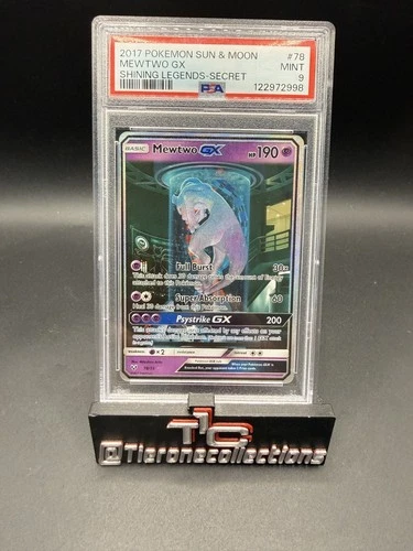 Pokemon Mewtwo GX Shining Legends Secret Rare #78 PSA 9 Mint