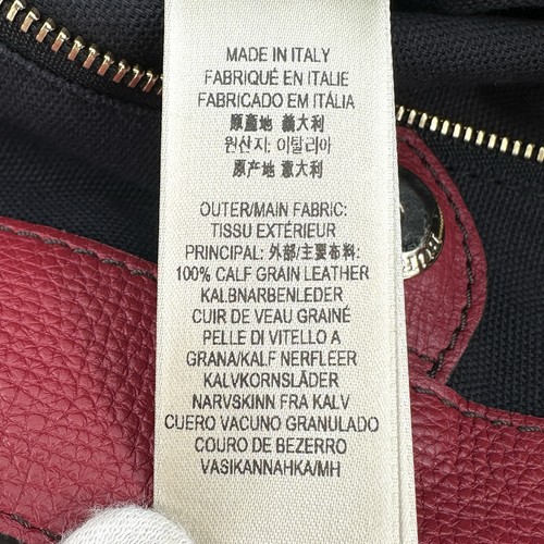 Auténtico bolso de hombro Burberry de 2 vías de cuero rojo a cuadros - Imagen 22 de 24