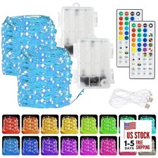  Color Changing Fairy Lights Battery Operated Pack Total 2 RGB Color Changing