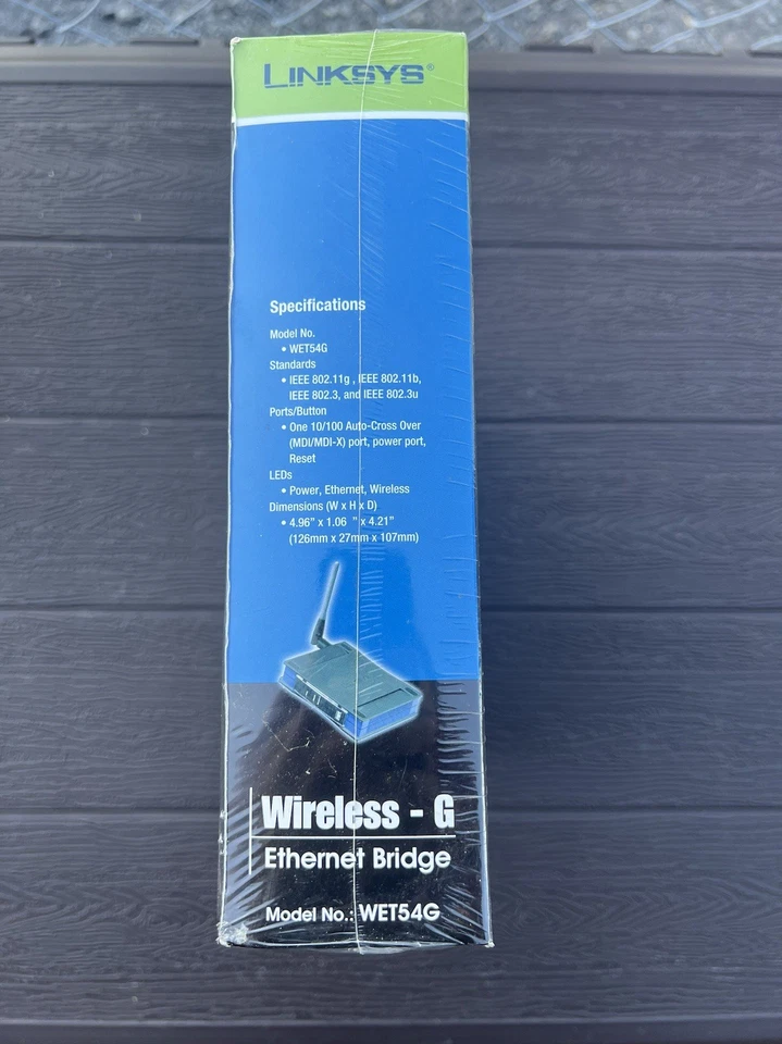 Linksys WET54G 2.4GHz 802.11g Wireless G Ethernet BRIDGE 54 Mbps- New- RD Disc - Image 4 of 4