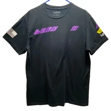 LGND Supply Co T-Shirt Men's Large Black Purple Legend Race Team 18 US Flag Logo