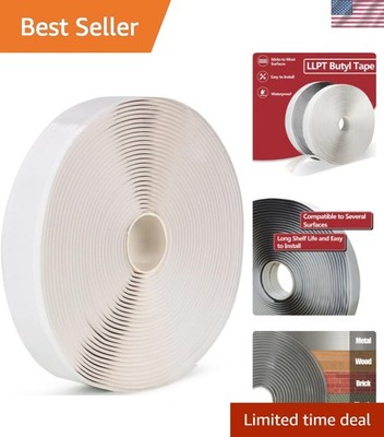 Butyl Tape White 1 Inch x 33Ft Tight Seal for Leak Proof EPDM RV Repair Windo...