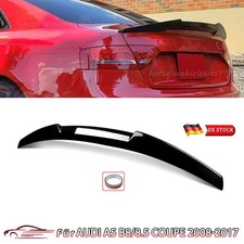 1x Spoiler Heckspoiler Lippe Schwarz Für Audi A5 B8/8.5 Coupe 2008-2017 M4 Style