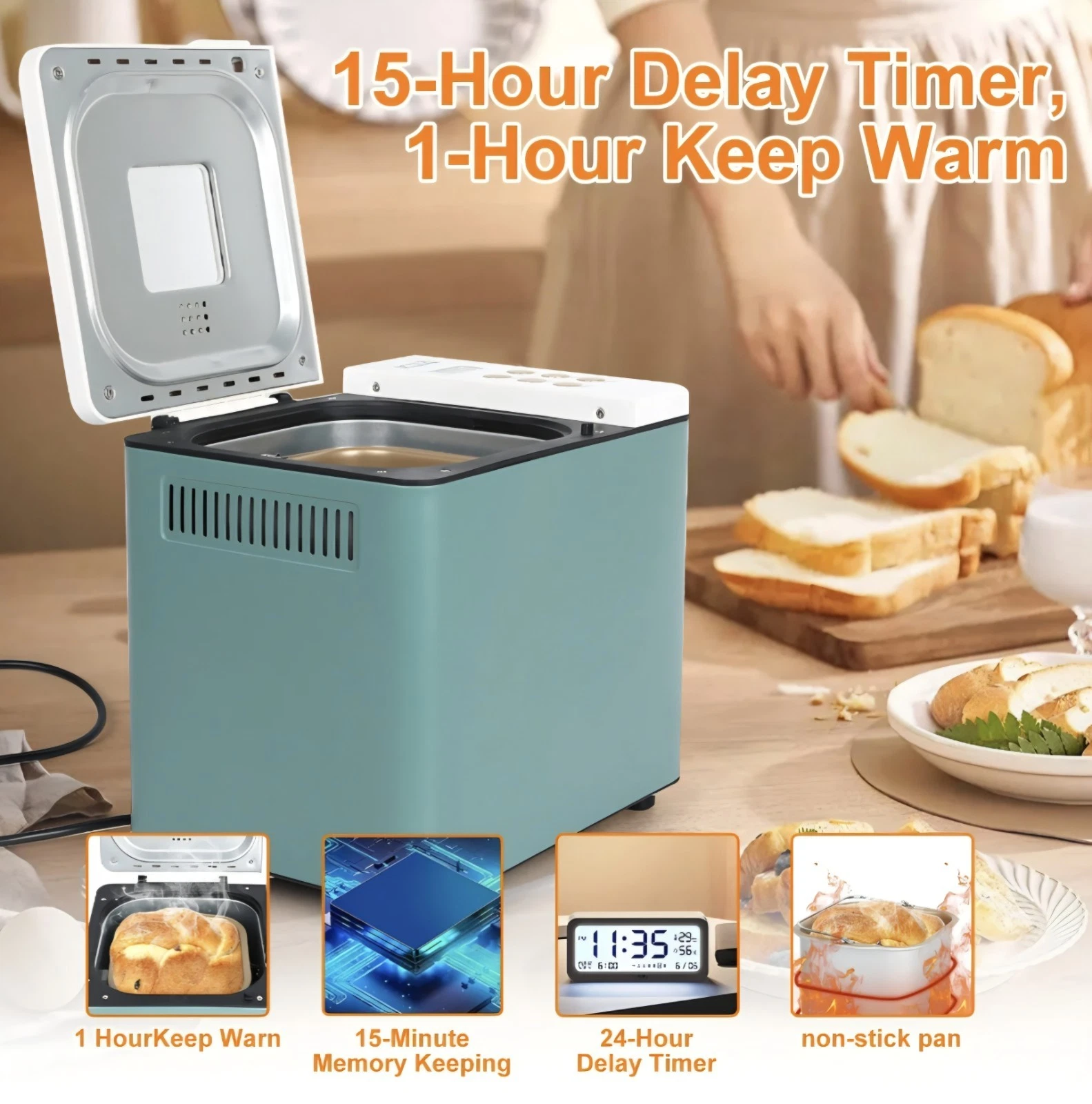 KBS Healthy & Fresh Bread Maker. 19 Baking Programs, 550W Machine MBF-041
Opens in a new window or t